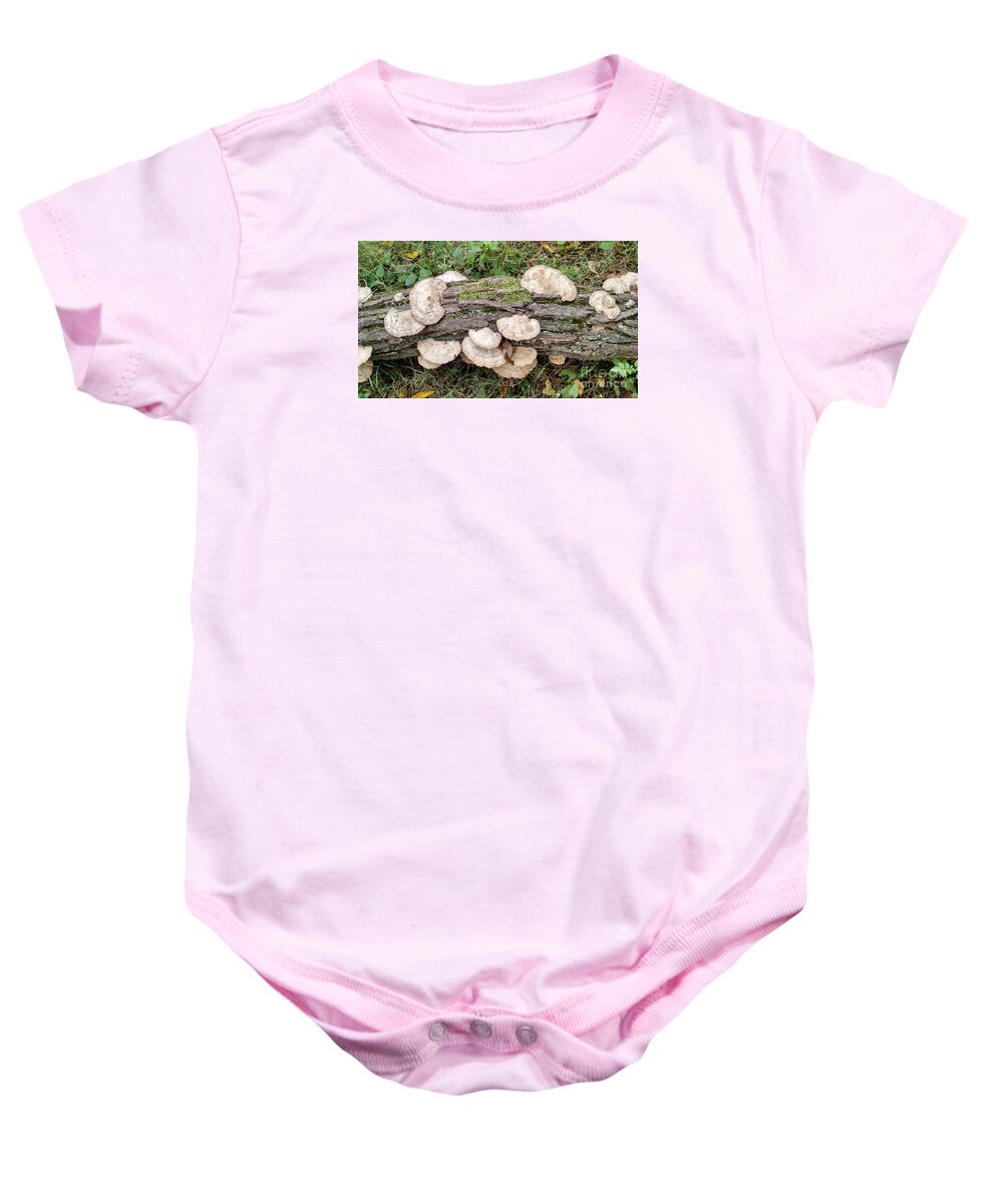 Nature Baby Onesie featuring the photograph Shelf Lichen #1 by Anita Adams