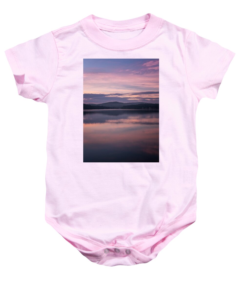 Spofford Lake New Hampshire Baby Onesie featuring the photograph Spofford Lake Sunrise #1 by Tom Singleton