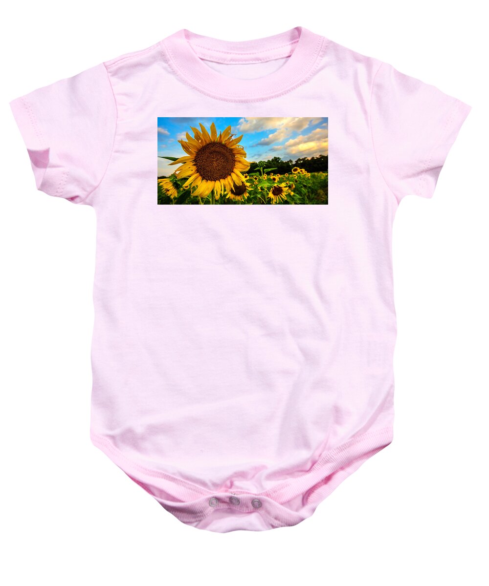 Summer Suns Prints Baby Onesie featuring the photograph Summer Suns by John Harding