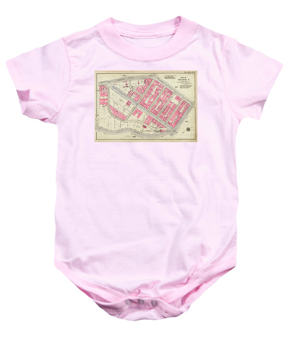 Broadway Baby Onesie featuring the photograph 1930 Inwood Map by Cole Thompson
