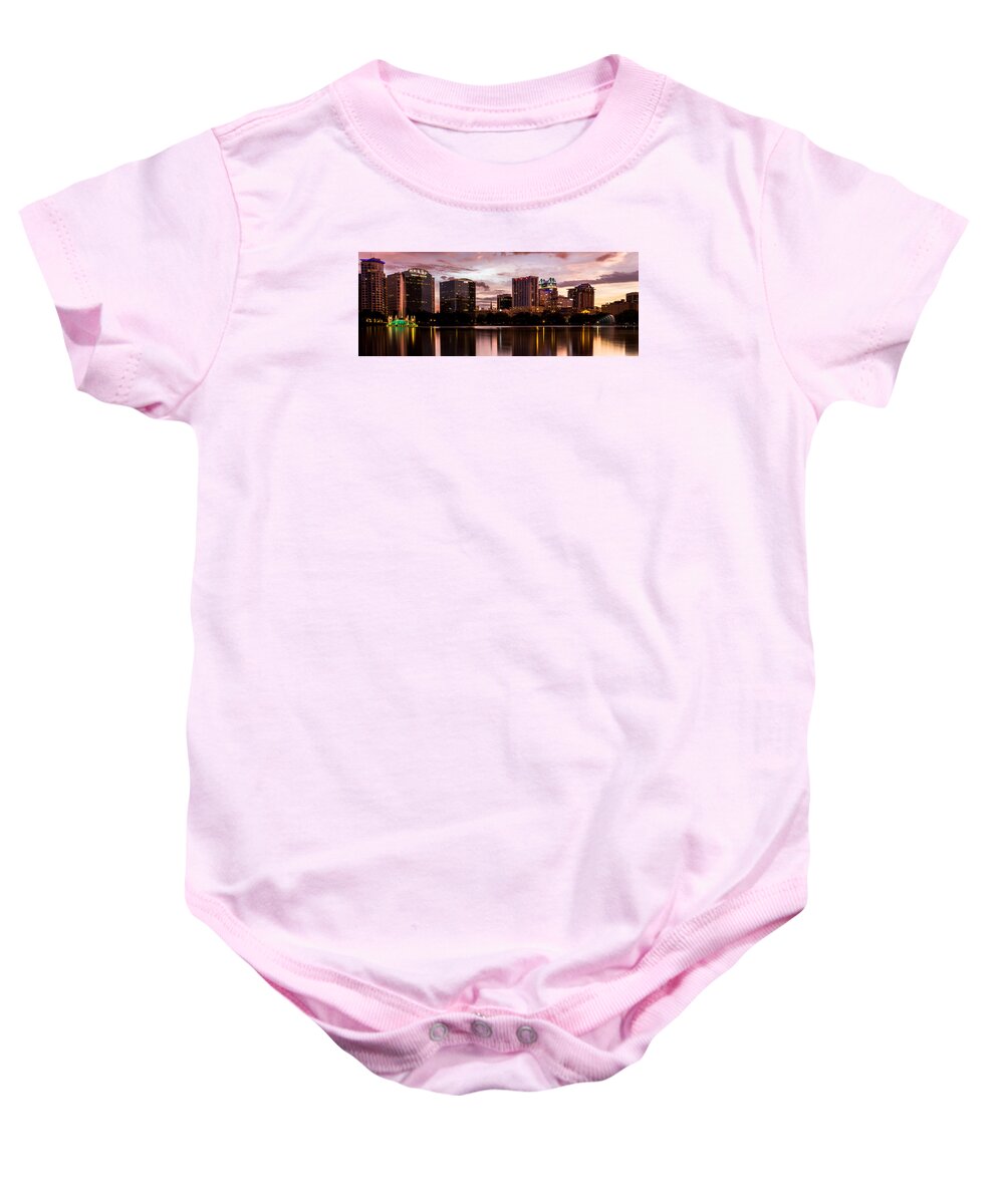 Water Baby Onesie featuring the photograph Downtown Orlando #2 by Mike Dunn
