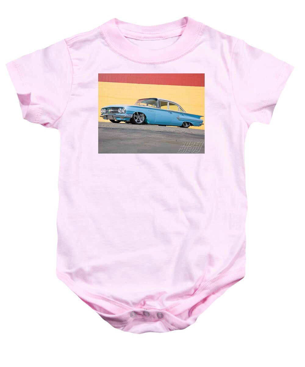 Lowrider Baby Onesie featuring the digital art Lowrider #2 by Super Lovely