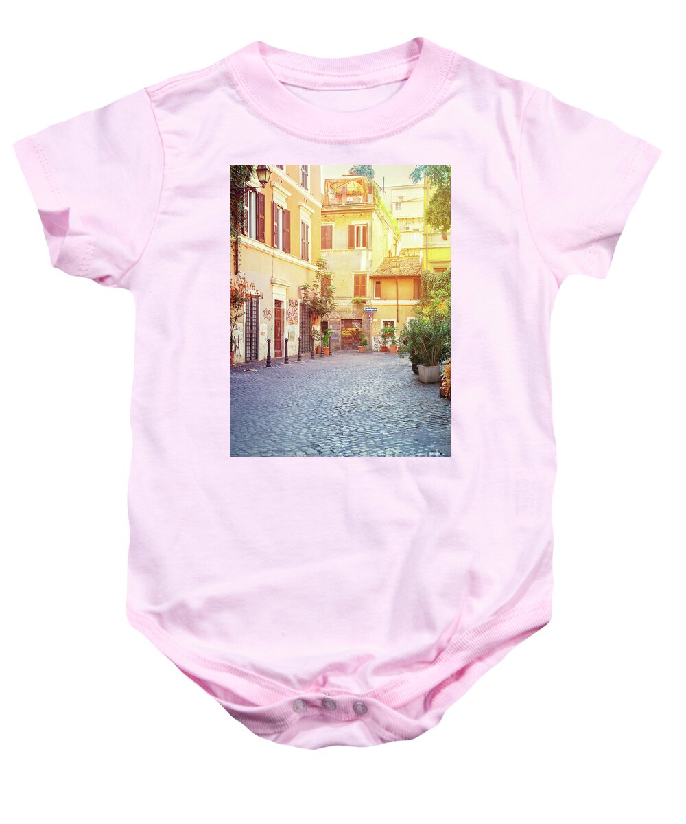 Rome Baby Onesie featuring the photograph Trastevere, Rome by Anastasy Yarmolovich