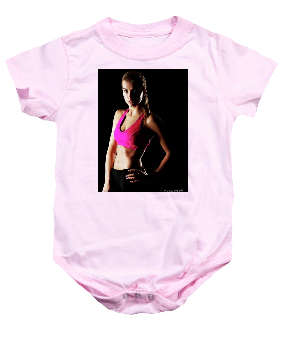 Athletic young woman on the gym #3 Onesie by Piotr Marcinski - Fine Art  America
