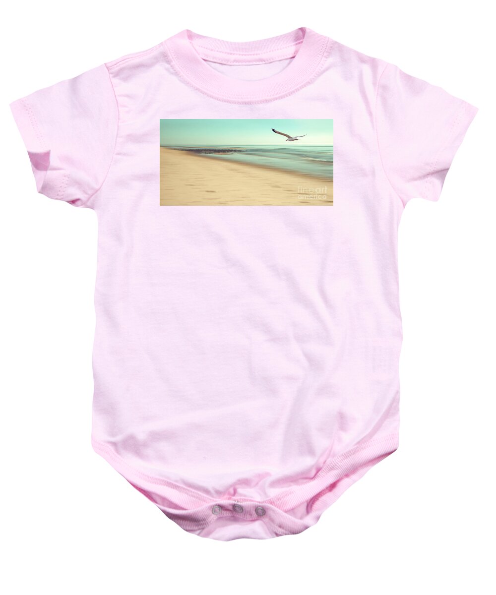 Beach Baby Onesie featuring the photograph Desire Light Vintage by Hannes Cmarits