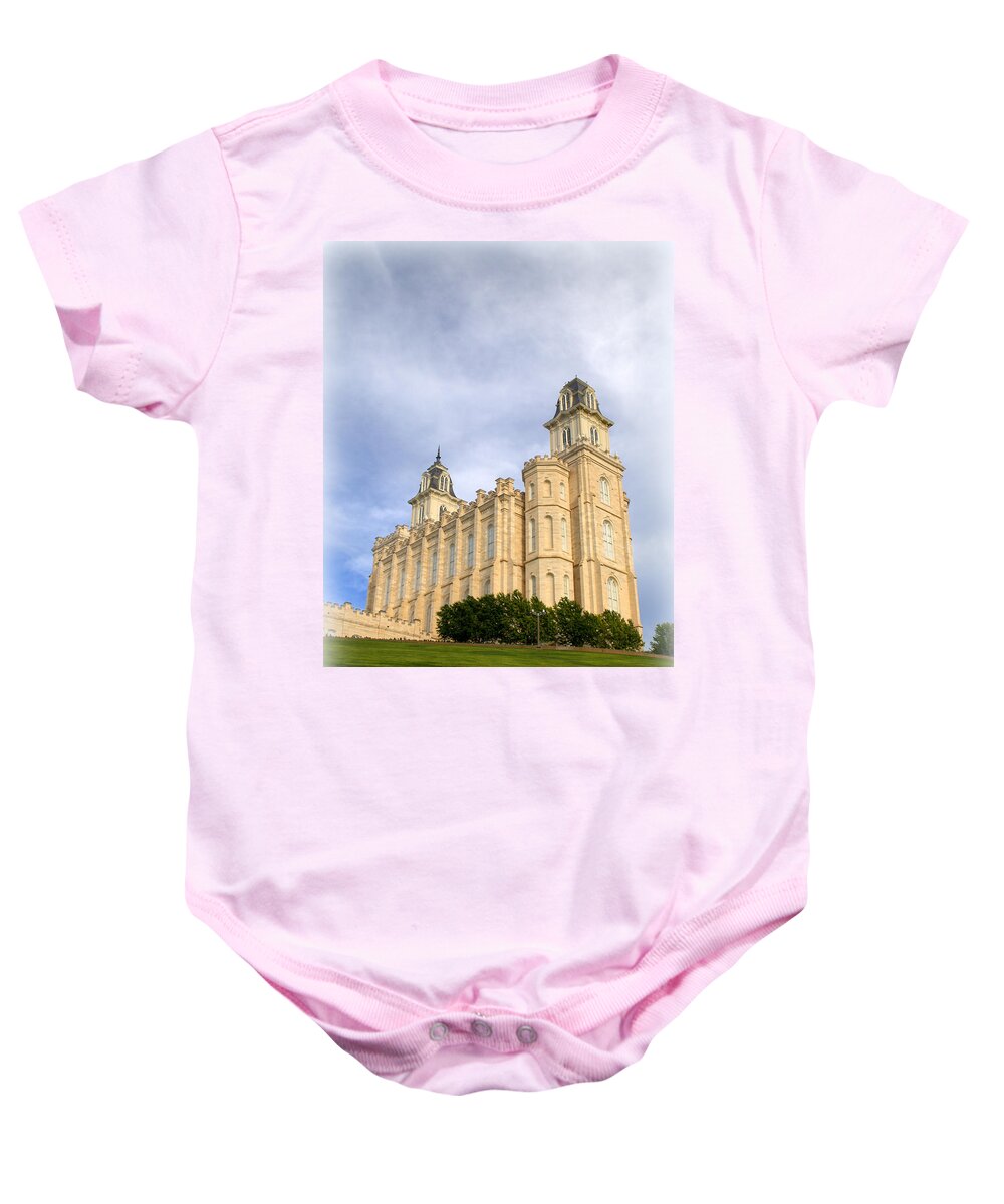 Temple Baby Onesie featuring the photograph Manti Utah LDS Temple #5 by Nathan Abbott