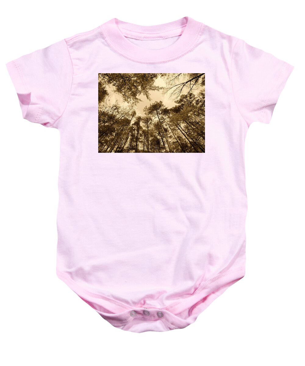 Trees Baby Onesie featuring the photograph Scenic Forest Trees from East Texas Photograph Picture Fine Art #9 by M K Miller