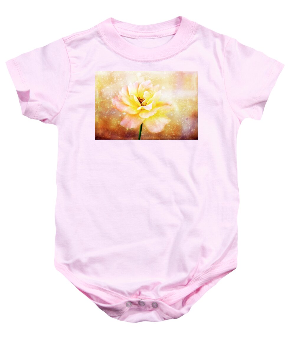Rose Baby Onesie featuring the photograph After the Rain by Joan Bertucci