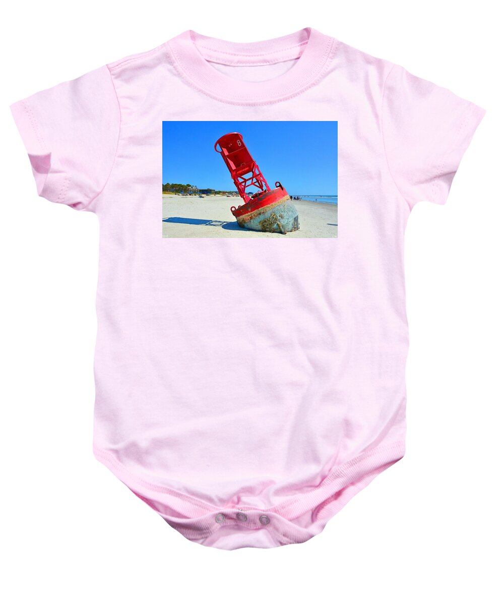 All Washed Up Baby Onesie featuring the photograph All Washed Up by Lisa Wooten