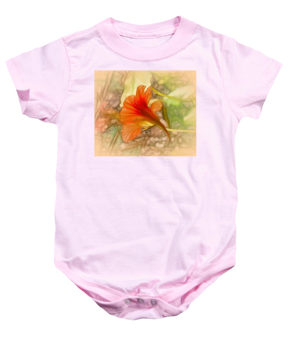 Artistic Baby Onesie featuring the photograph Artistic red and orange by Leif Sohlman