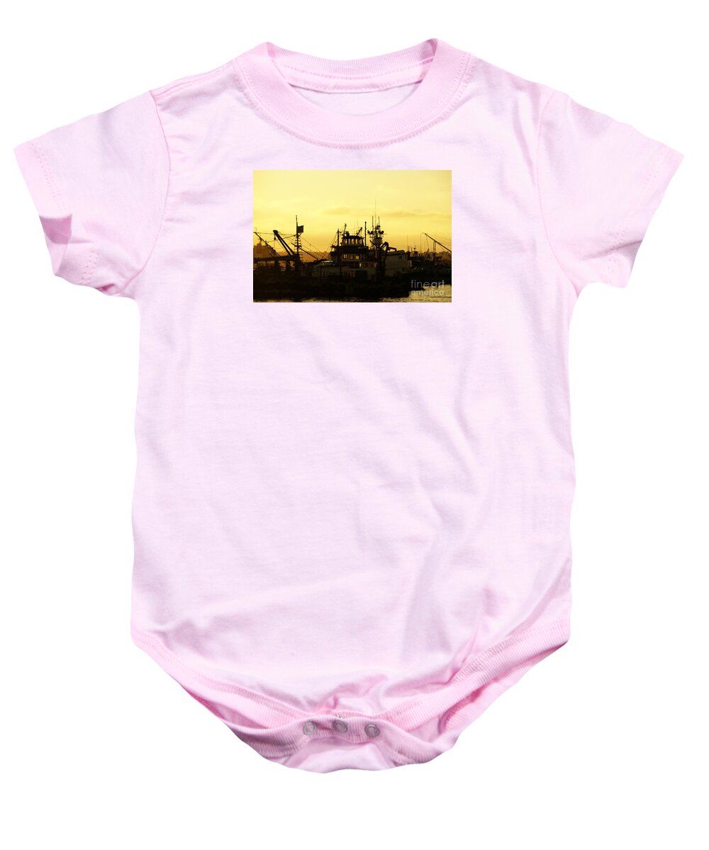 San Diego Baby Onesie featuring the photograph At Days End by Linda Shafer