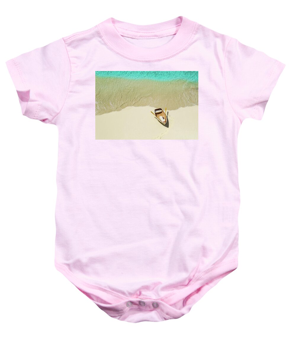  Baby Onesie featuring the photograph Beached by Gary Felton