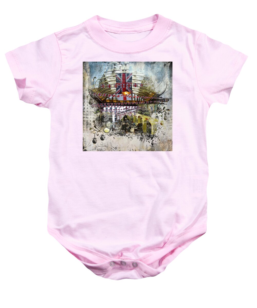 City Scenes Baby Onesie featuring the digital art Beating Heart by Nicky Jameson