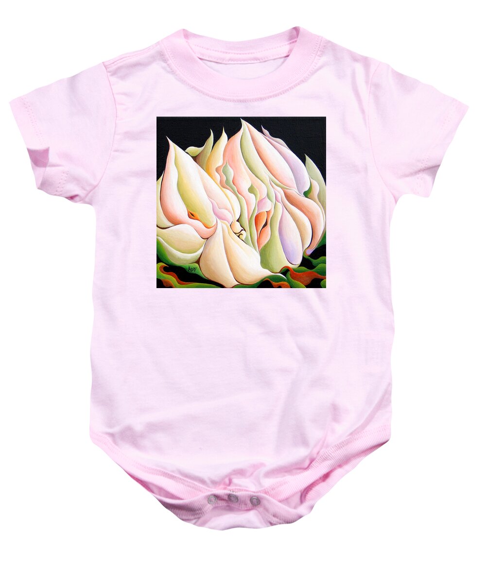 Blossom Baby Onesie featuring the painting Before the Grand Opening by Amy Ferrari