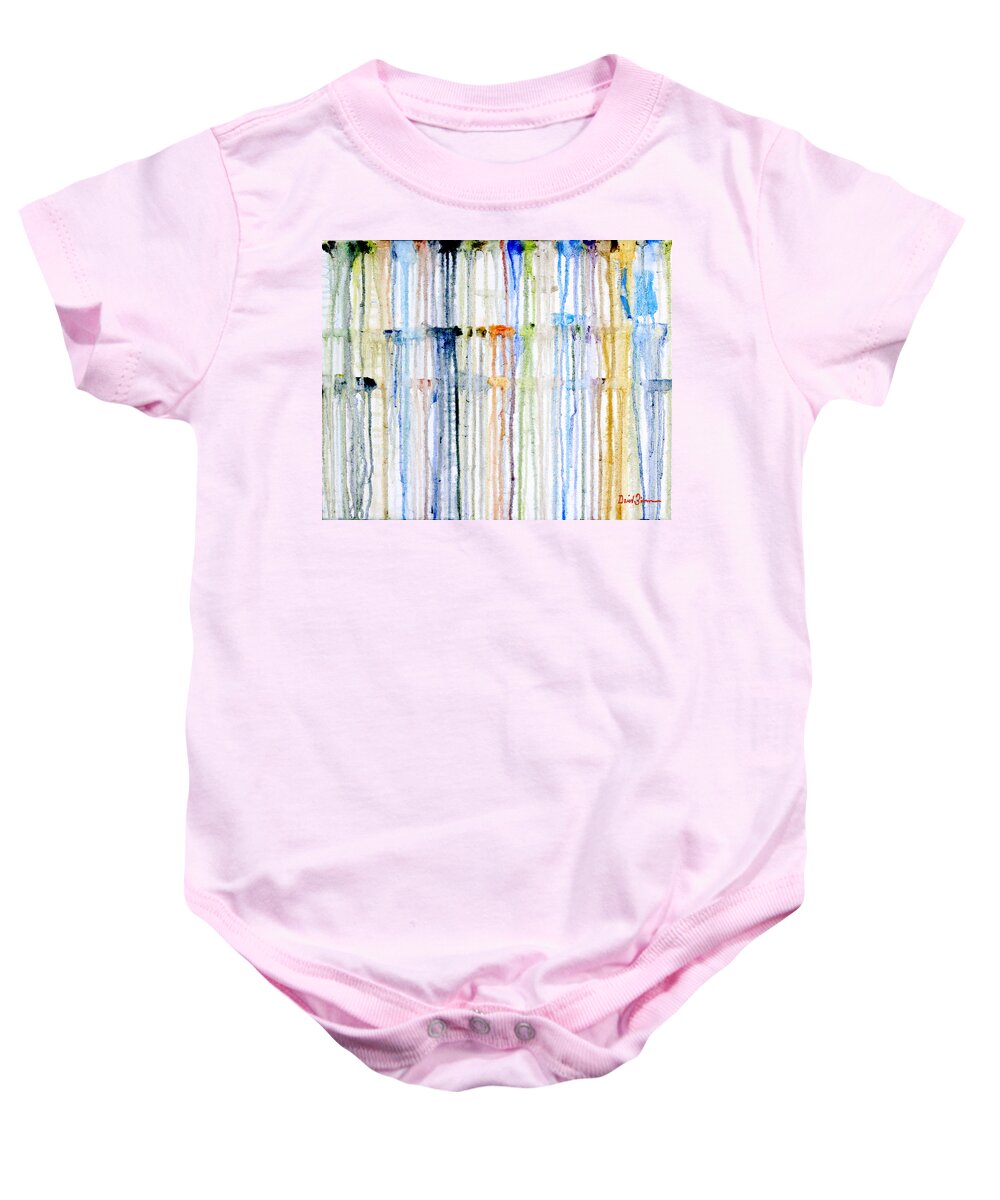 Abstract Paintings Baby Onesie featuring the painting Bridges by David Zimmerman