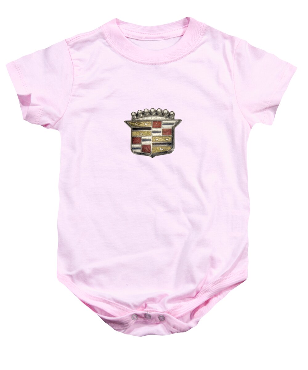 Antique Toy Baby Onesie featuring the photograph Cadillac Badge by YoPedro