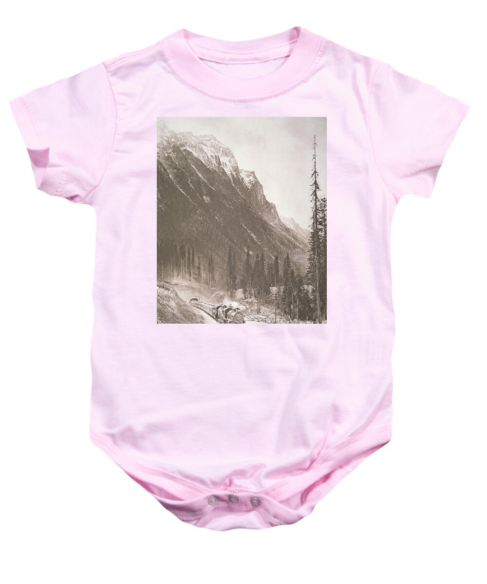 Locomotive Baby Onesie featuring the photograph Canadian Pacific Railway Train by Canadian School