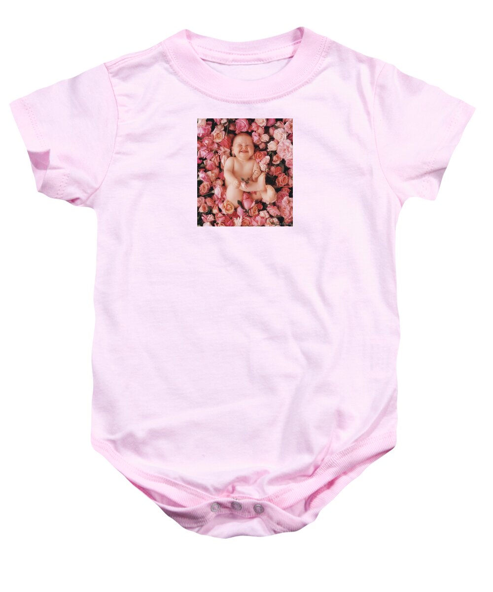 Roses Baby Onesie featuring the photograph Cheesecake by Anne Geddes
