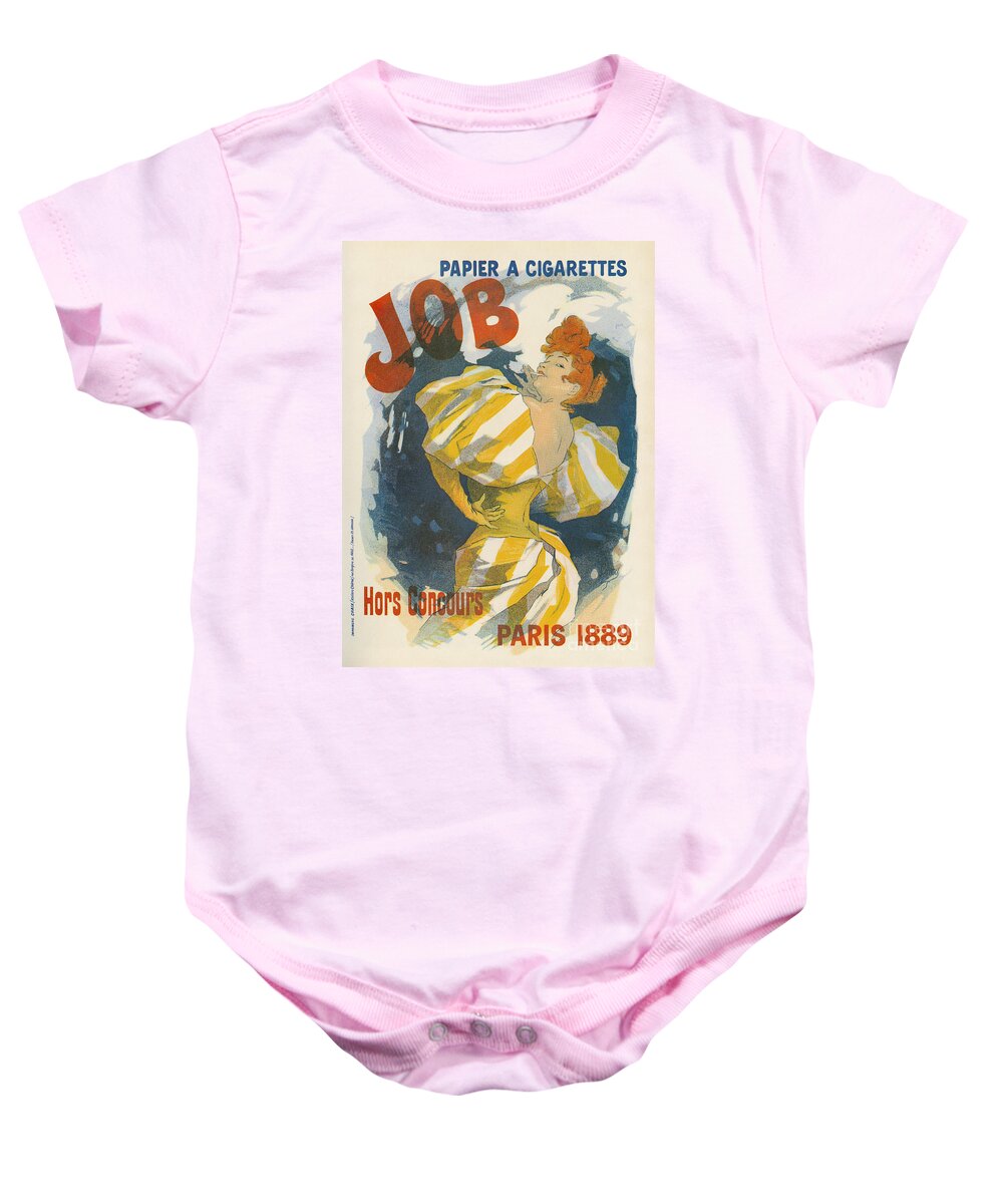1889 Baby Onesie featuring the painting Cigarette Papers Ad by Granger