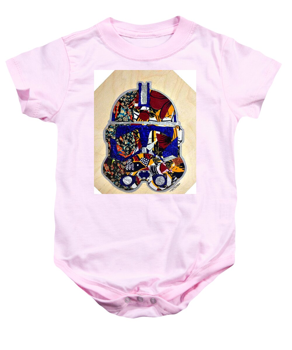 Clone Trooper Baby Onesie featuring the tapestry - textile Clone Trooper Star Wars Afrofuturist by Apanaki Temitayo M