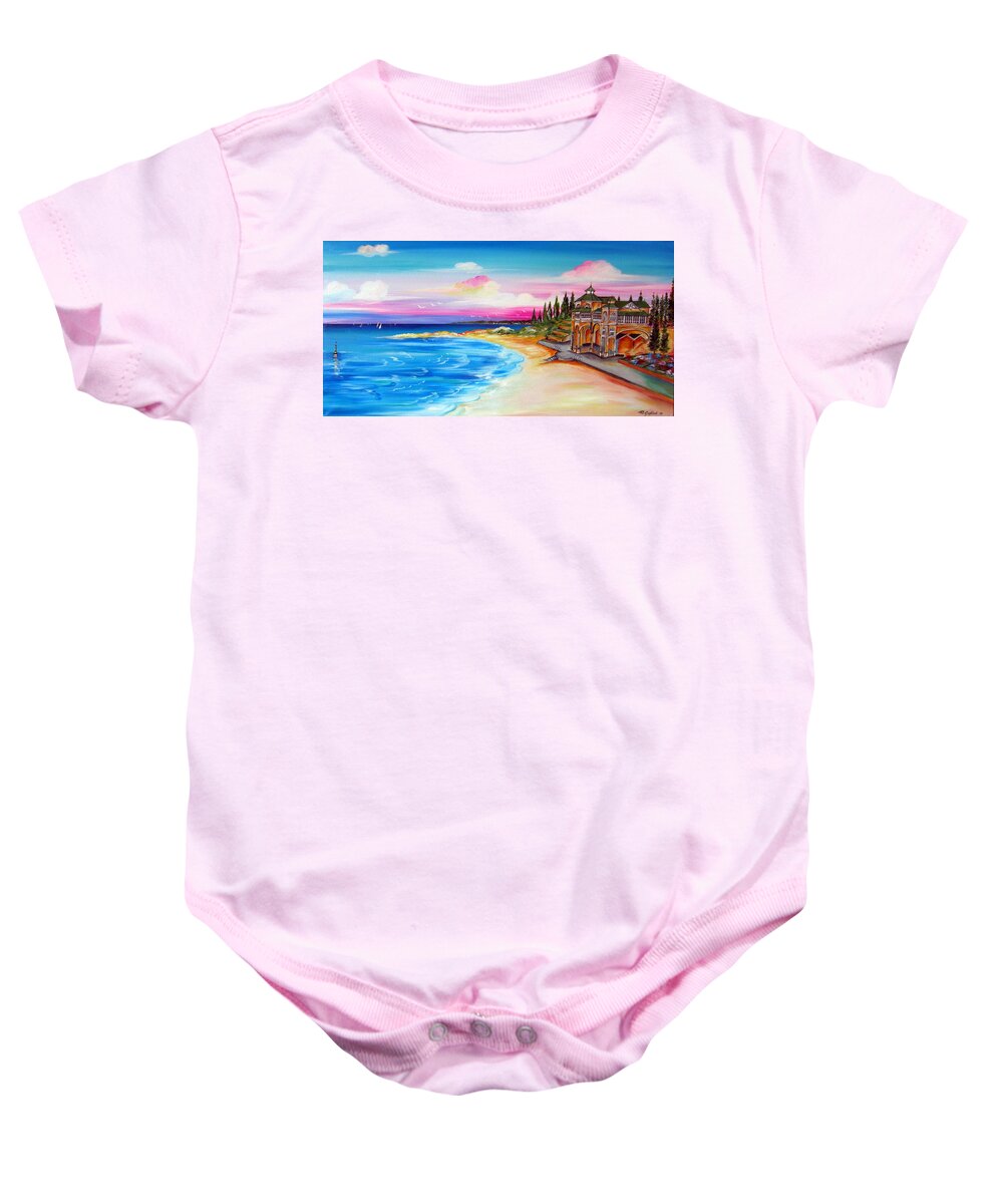 Cottesloe Beach Baby Onesie featuring the painting Cottesloe Beach Western Australia by Roberto Gagliardi