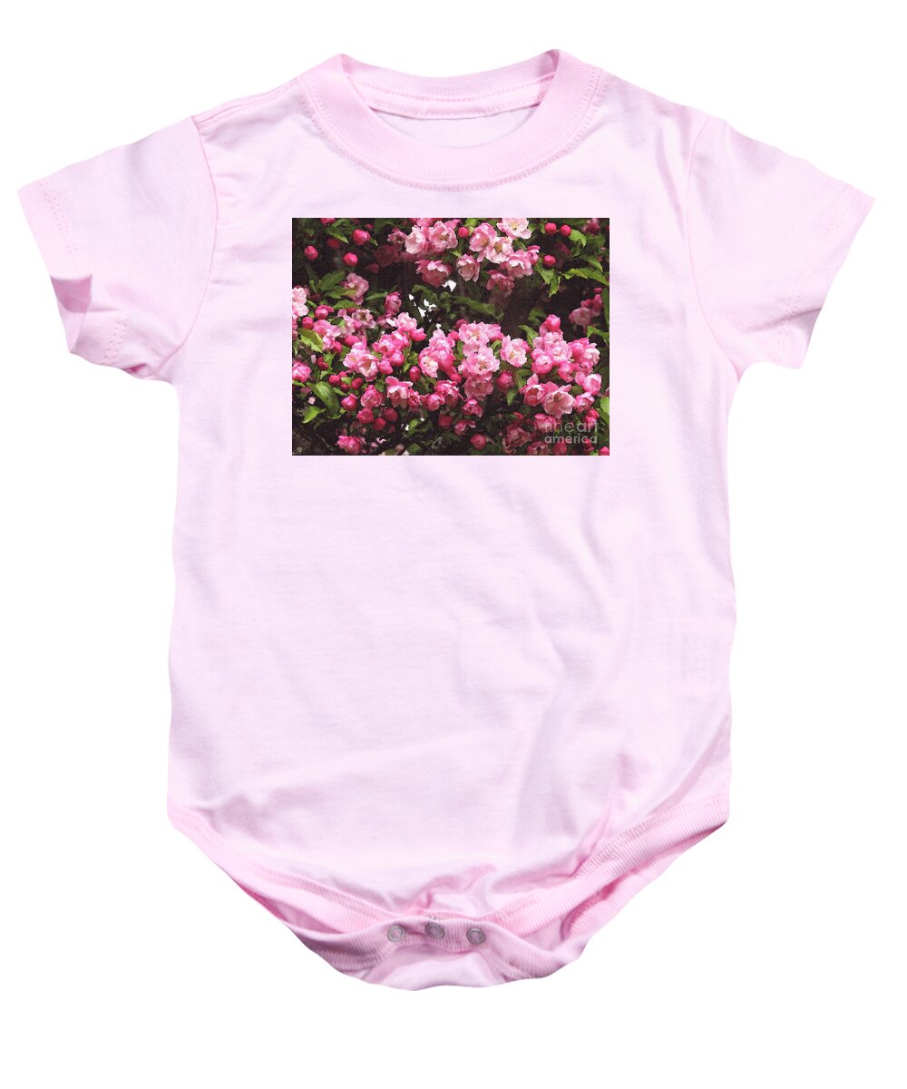 Spring Blossoms Baby Onesie featuring the photograph Crab Apple Blossoms 8 by Kim Tran
