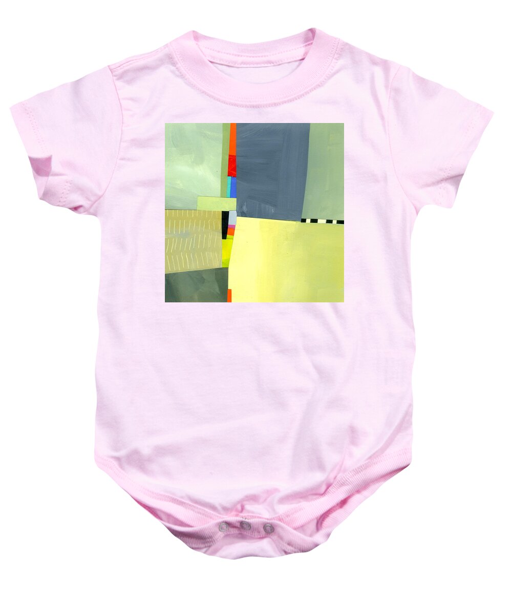 Abstract Art Baby Onesie featuring the painting Crevice or Cravat by Jane Davies