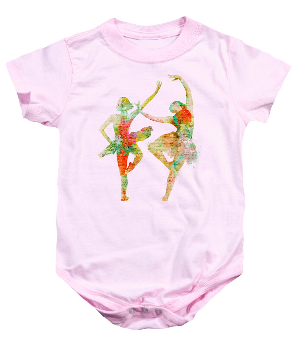 Ballet Baby Onesie featuring the digital art Dance With Me by Nikki Smith