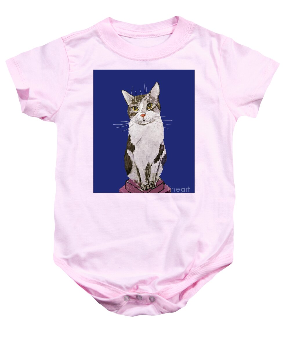 Pet Baby Onesie featuring the painting Date With Paint Sept 18 11 by Ania M Milo