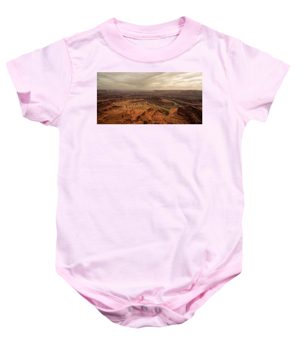 Dead Horse Point Baby Onesie featuring the photograph Dead Horse Point by Jonathan Davison