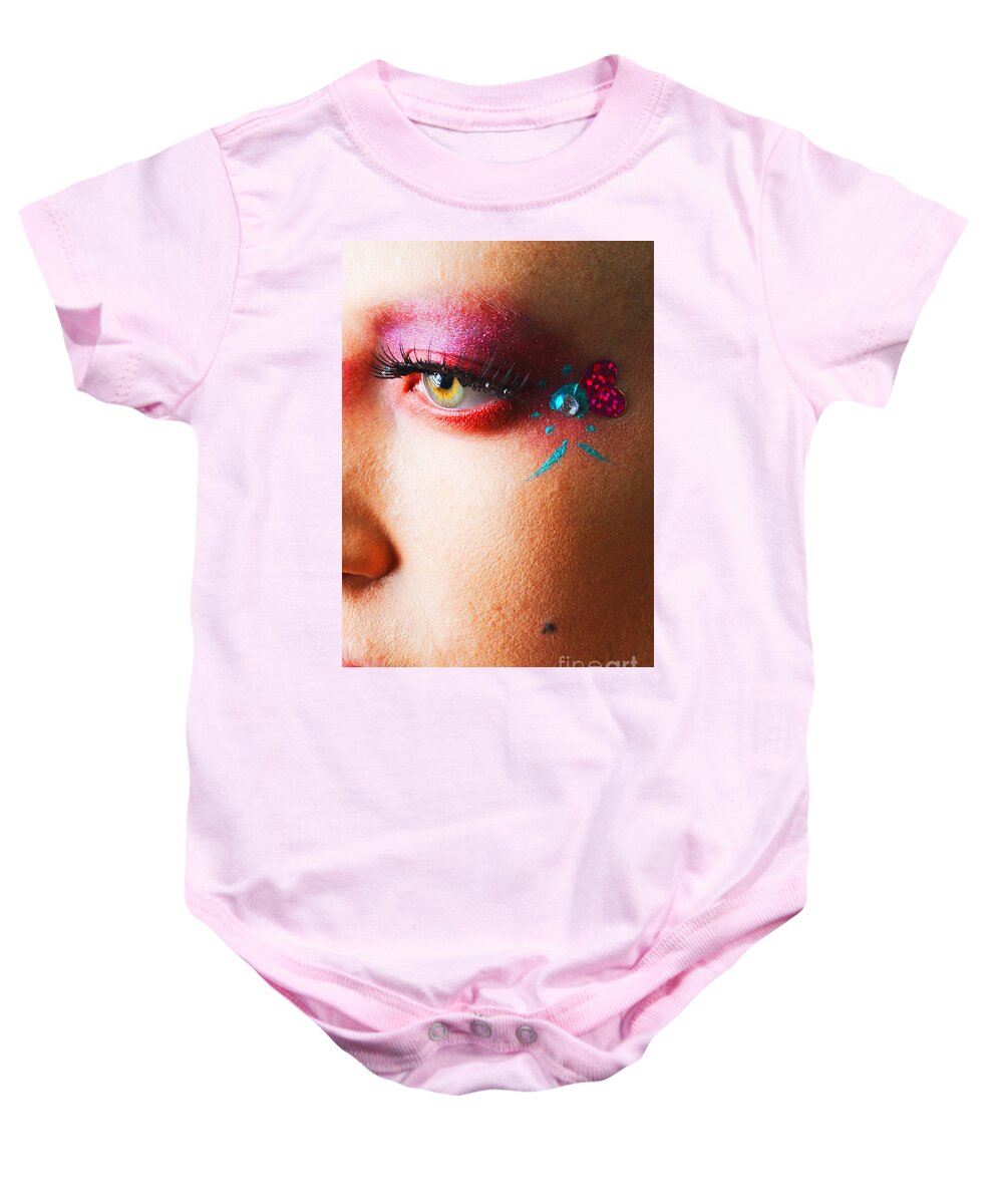 Glamour Photographs Baby Onesie featuring the photograph Diamond with pink by Robert WK Clark