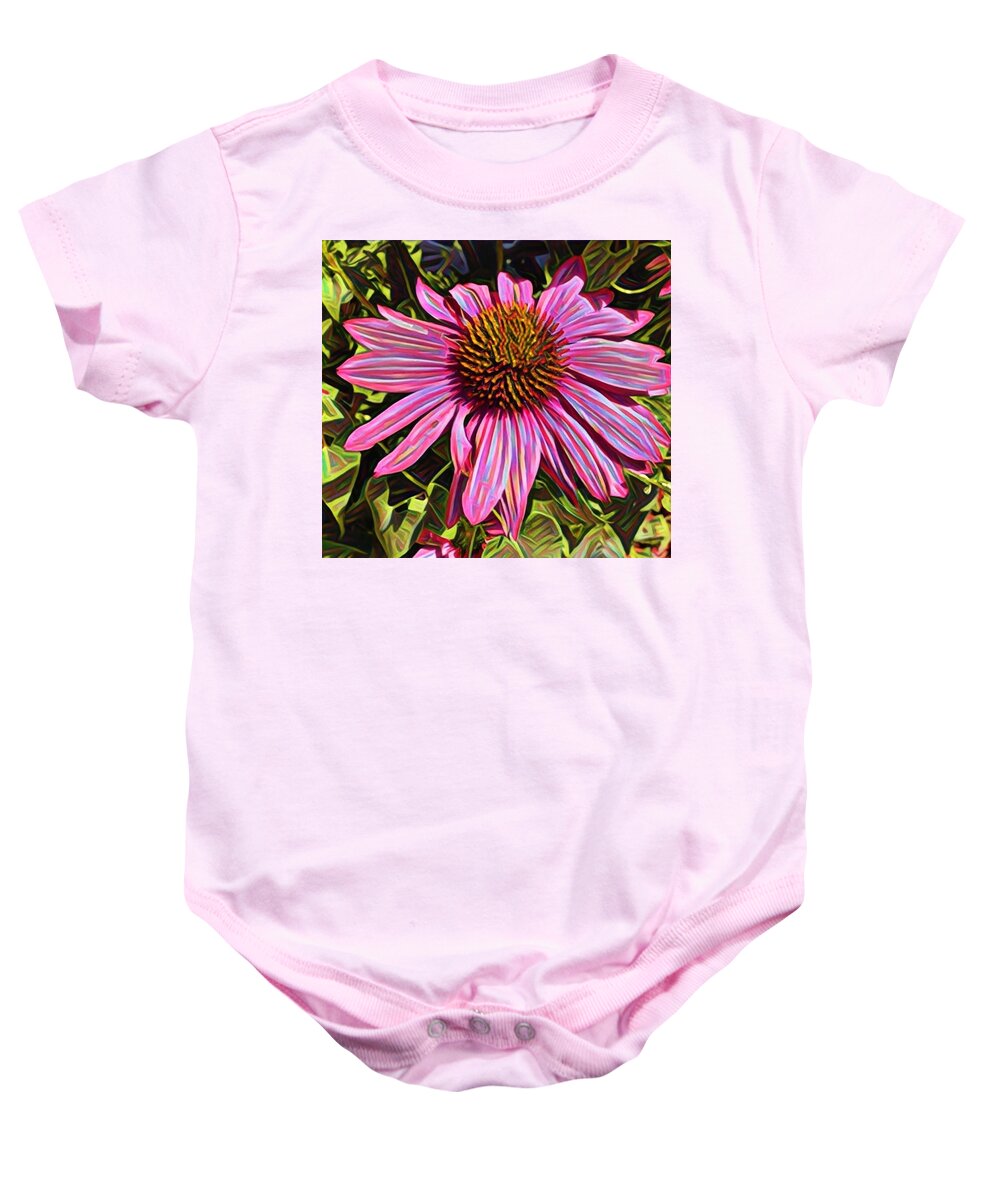 Flower Baby Onesie featuring the photograph Dizzy Dazzy by N C