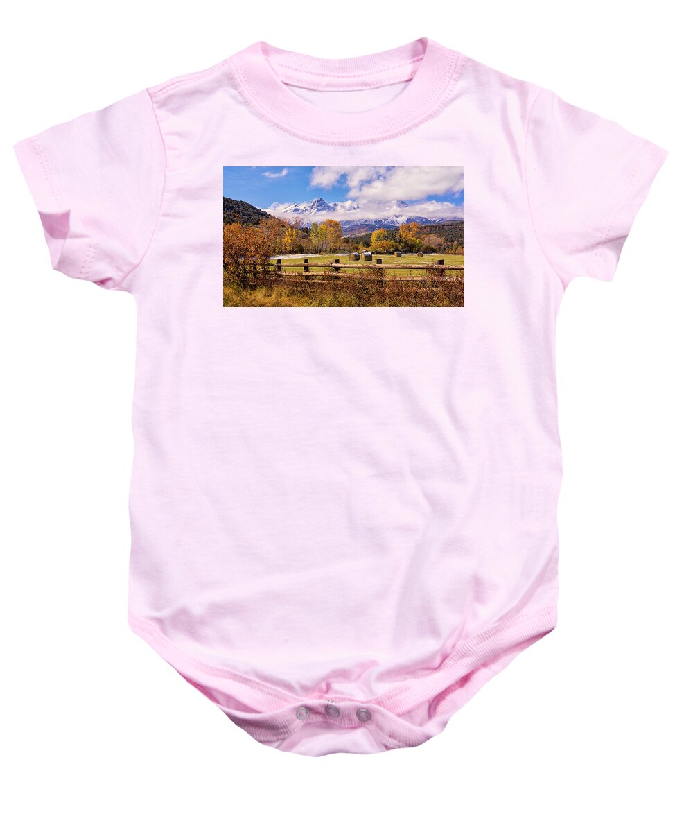 Double Rl Ranch Baby Onesie featuring the photograph Double RL Ranch by Priscilla Burgers
