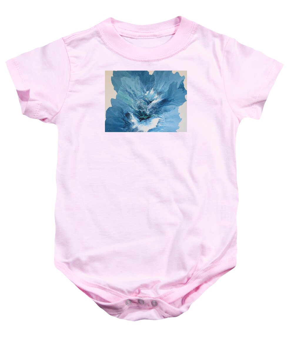 Abstract Baby Onesie featuring the painting Effusion by Soraya Silvestri