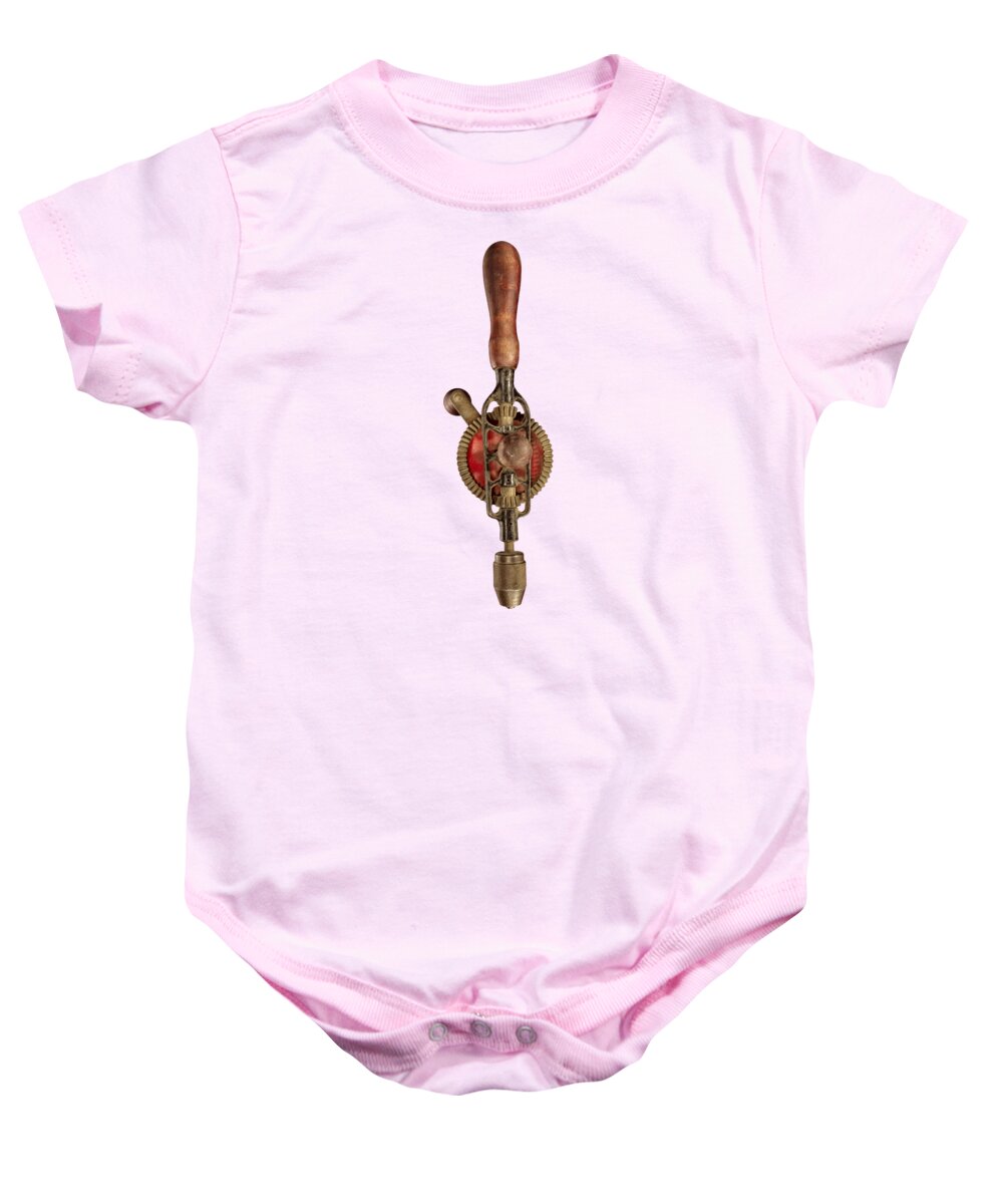 Antique Baby Onesie featuring the photograph Egg Beater Hand Drill by YoPedro