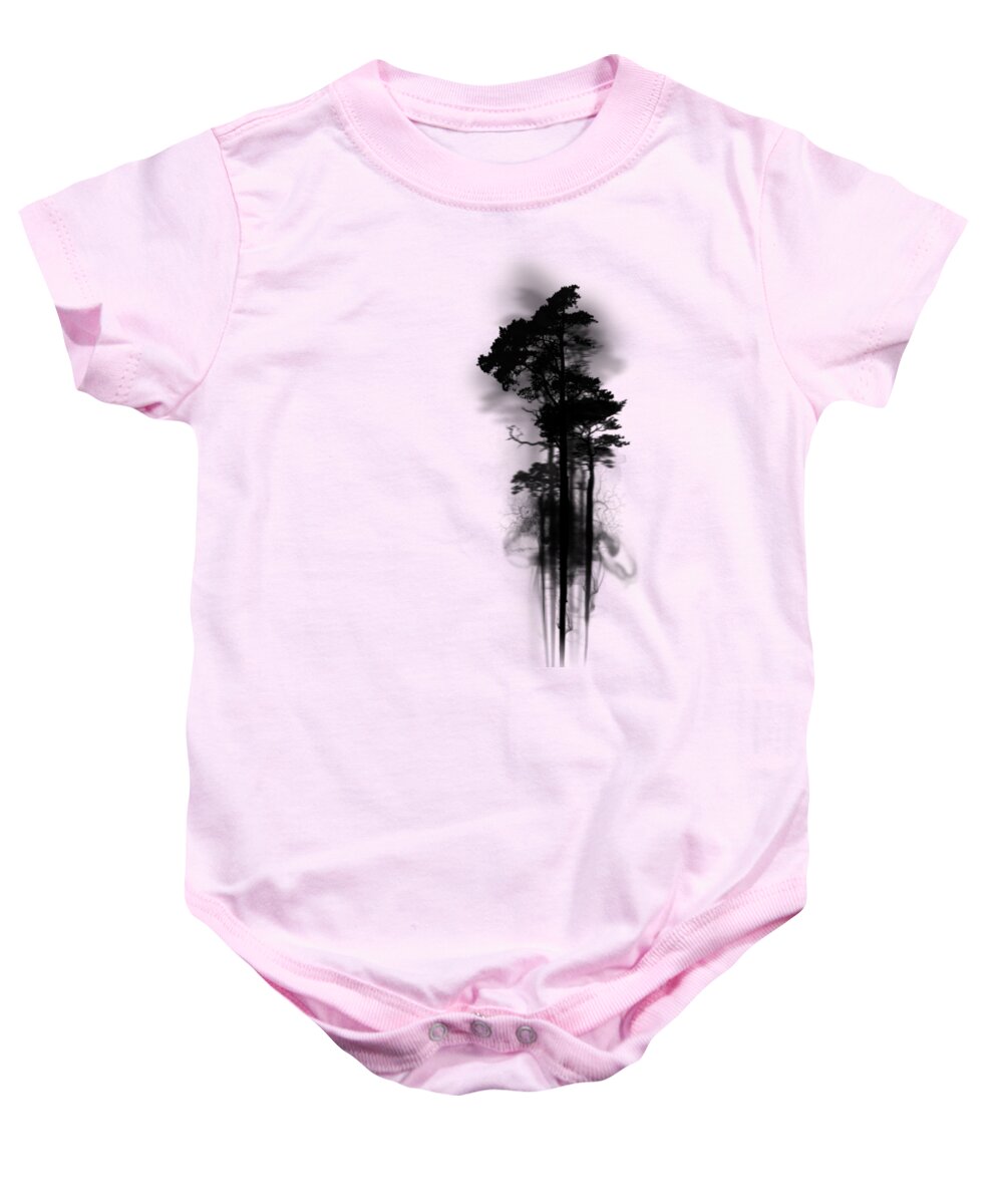 Forest Baby Onesie featuring the painting Enchanted Forest by Nicklas Gustafsson