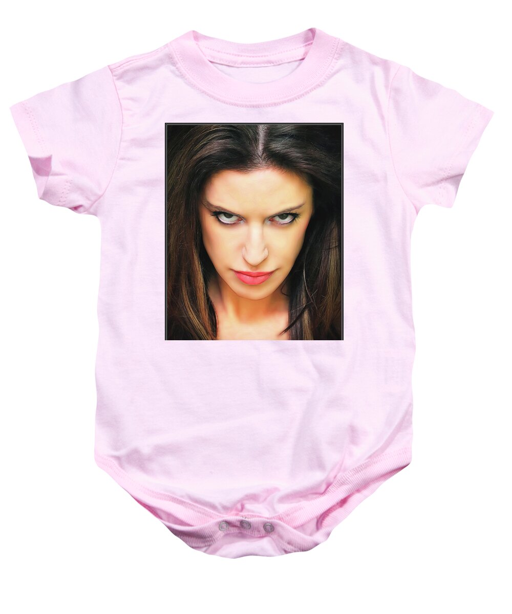 Fantasy Baby Onesie featuring the photograph Eyes of The Sorceress by Jon Volden