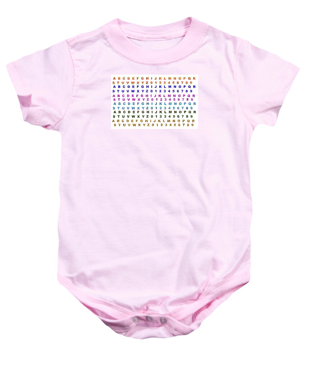 Letters Baby Onesie featuring the painting Fabulous Fun Fonts by Bruce Nutting
