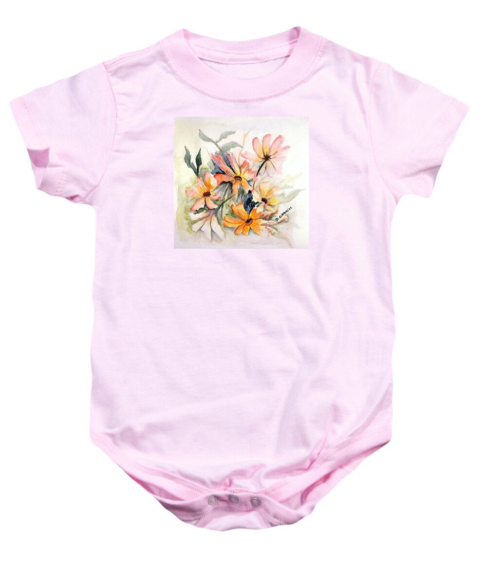 Flower Baby Onesie featuring the painting Flower study eighteen by Darren Cannell