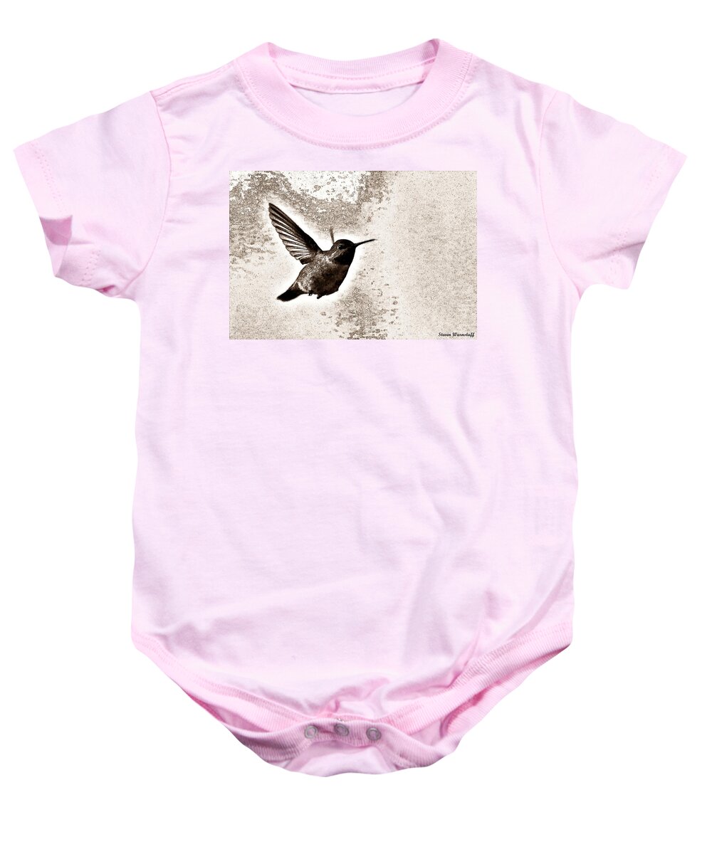 Nature Baby Onesie featuring the photograph Flying Into the Light by Steve Warnstaff