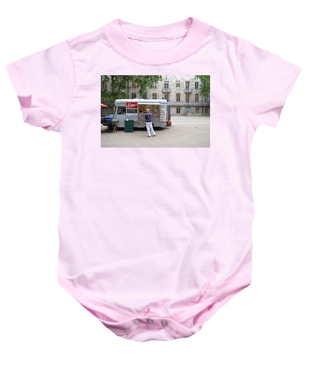 London Baby Onesie featuring the photograph Food truck at the British Museum by Erik Burg