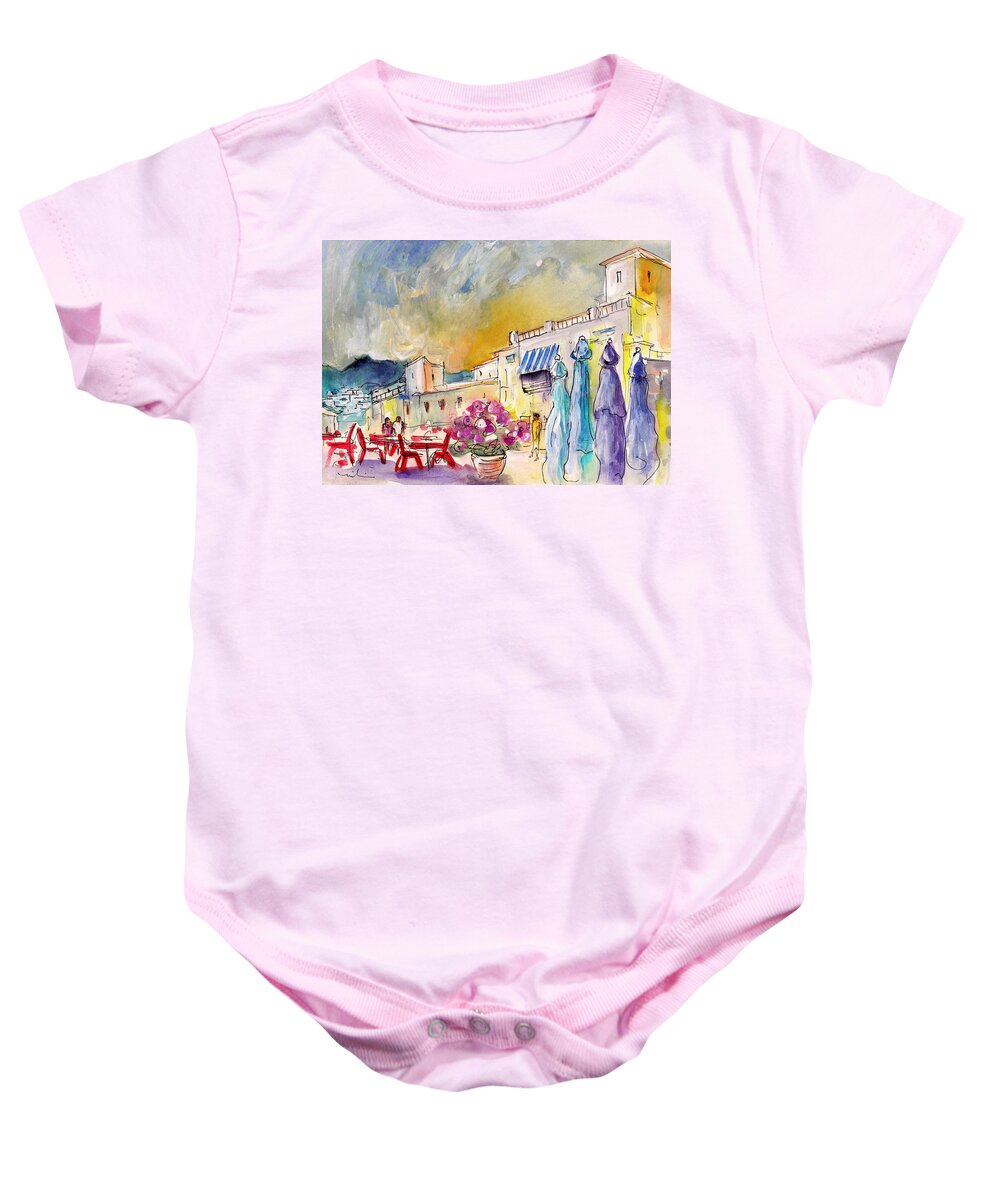 Travel Baby Onesie featuring the painting Frigiliana 03 by Miki De Goodaboom