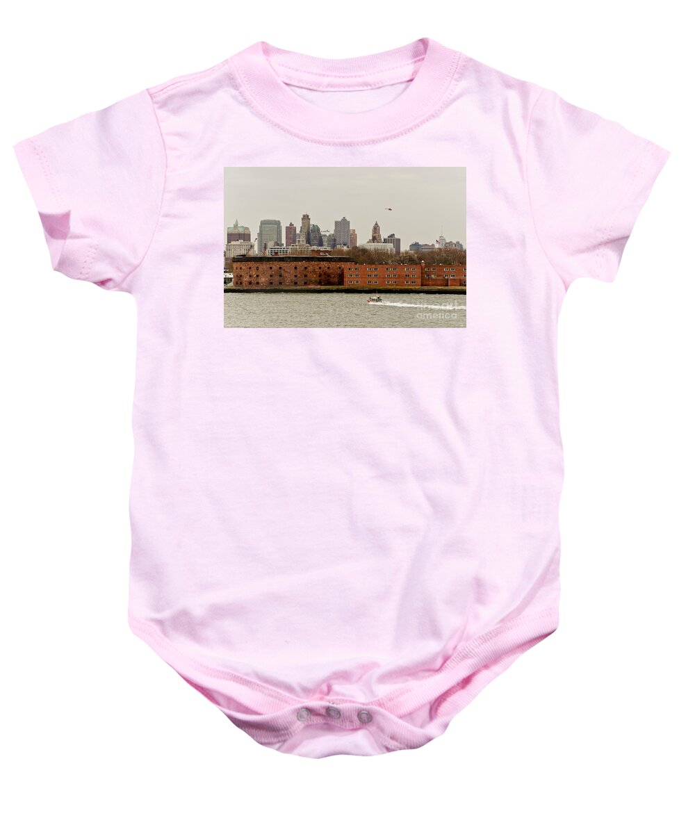 Ny Baby Onesie featuring the photograph From the sky and from water. by Elena Perelman
