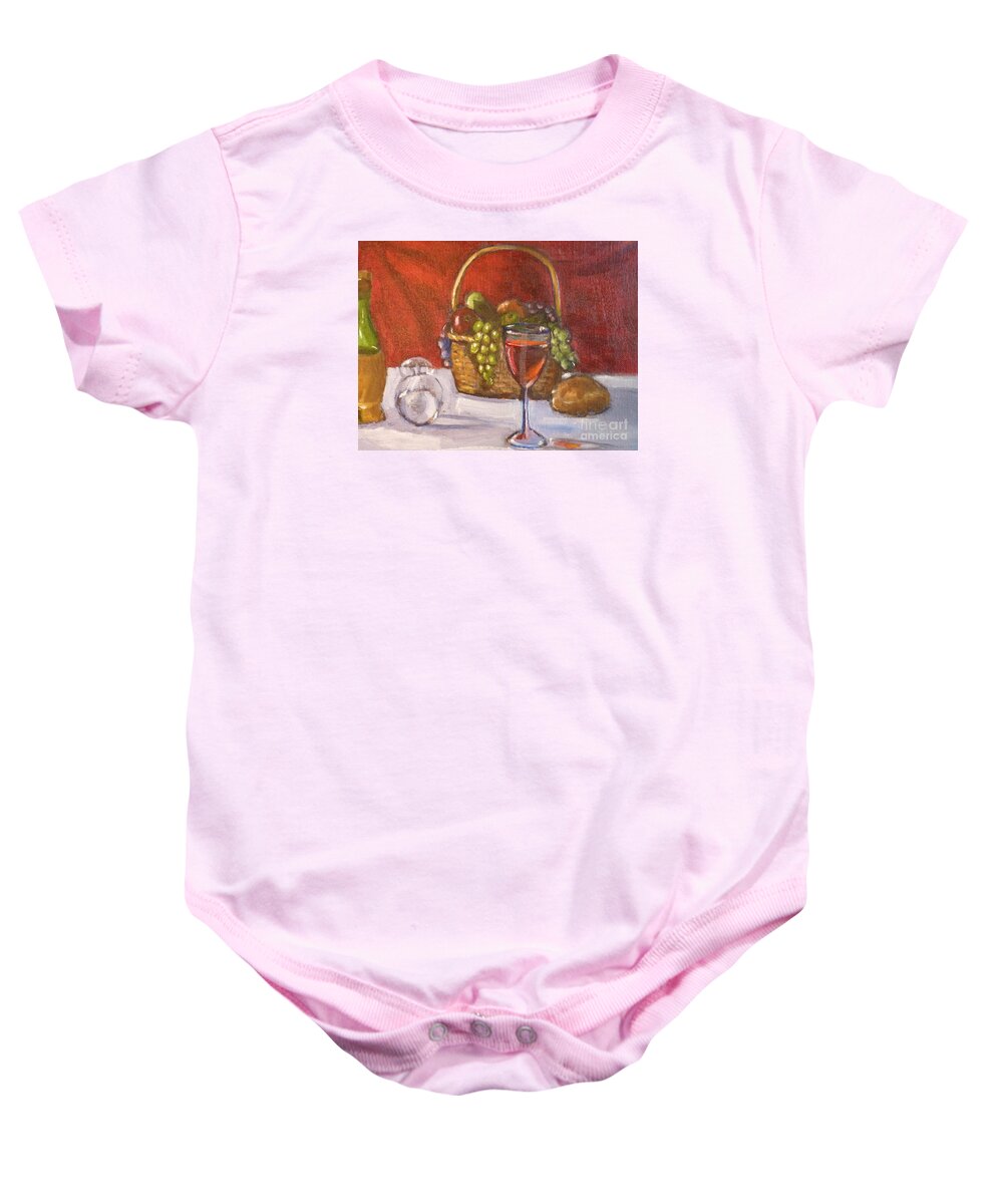 Fruit Baby Onesie featuring the painting Fruit by Nancy Anton