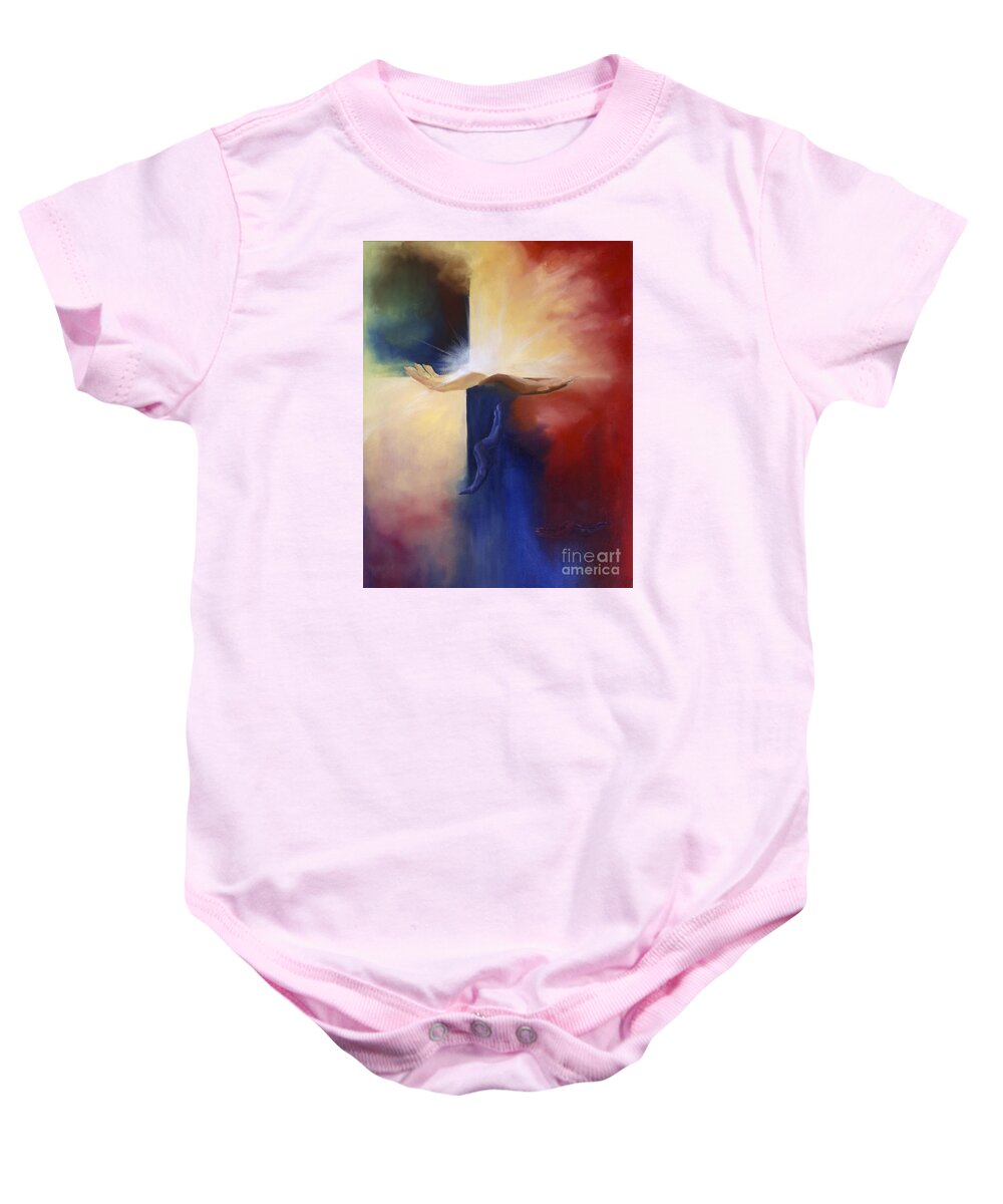 Christian Art Baby Onesie featuring the painting The Gift of Self by Maria Hunt