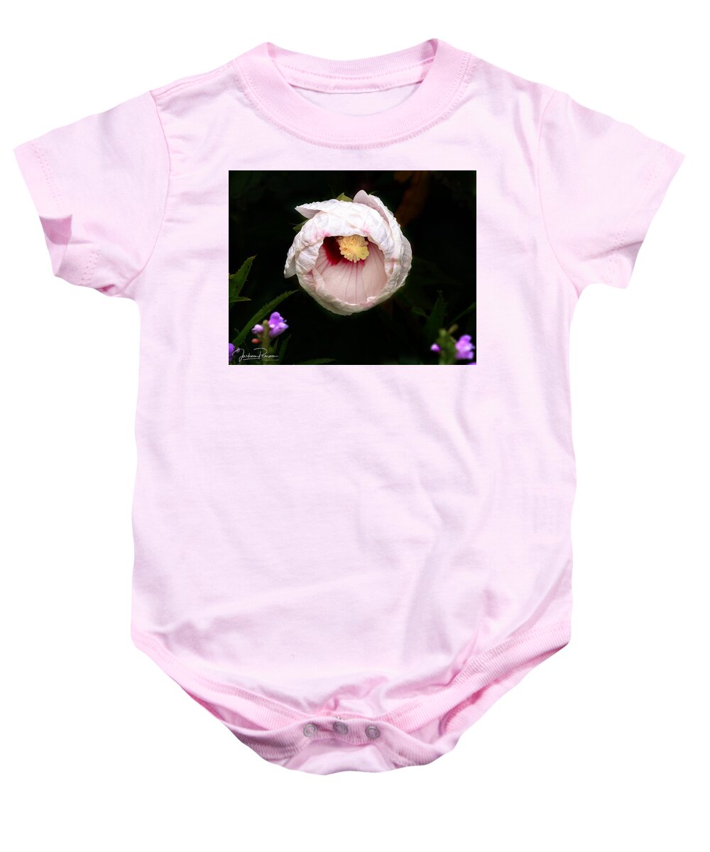 Hibiscus Baby Onesie featuring the photograph Hibiscus in bloom by Jackson Pearson