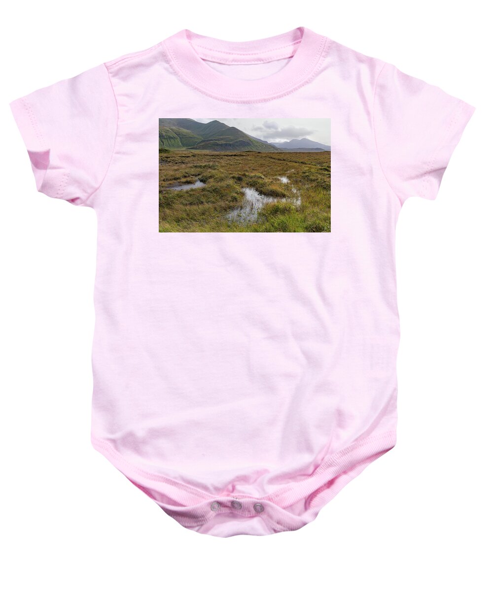 Highlands Baby Onesie featuring the photograph Highland peat bog by Gary Eason