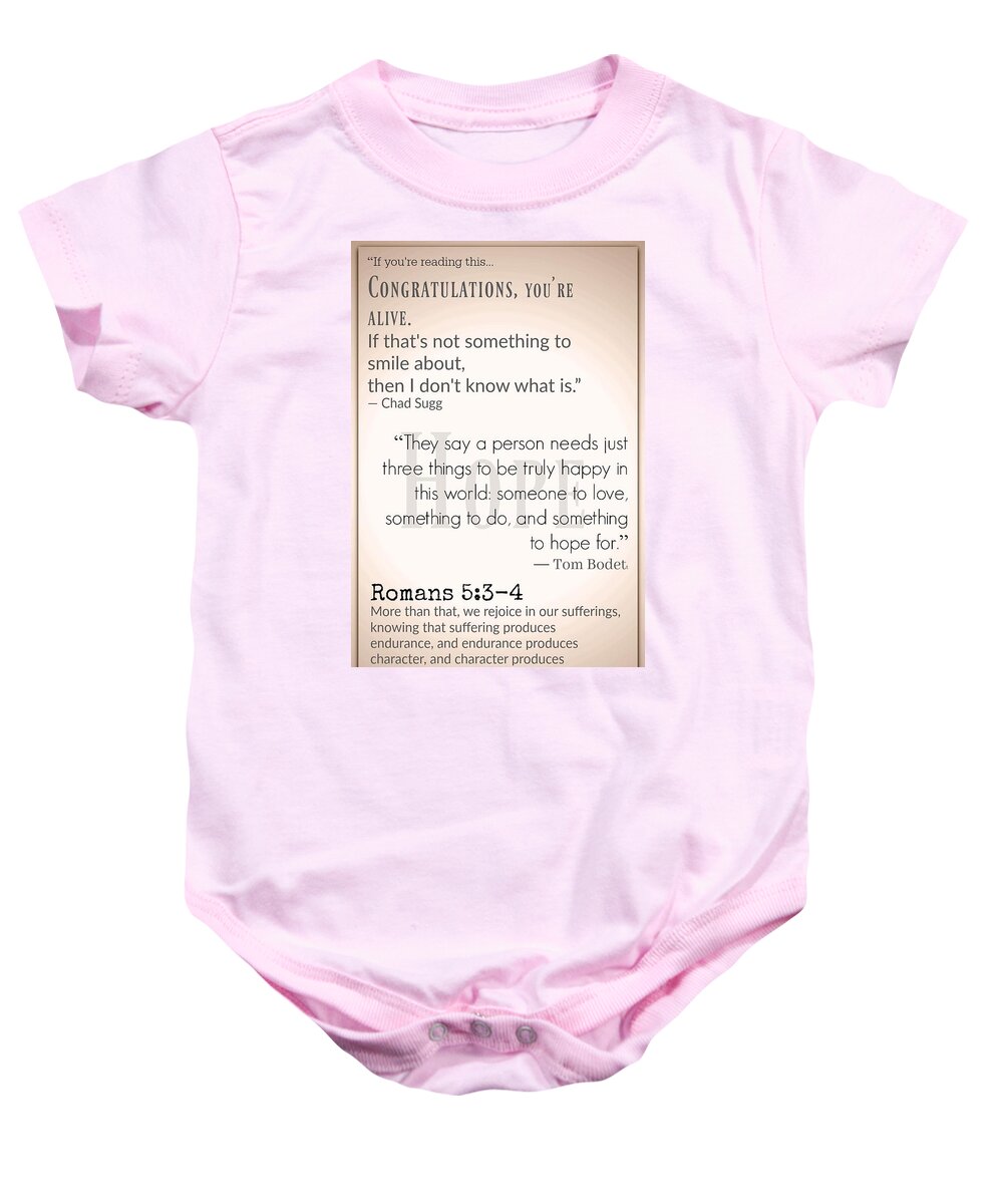 God Baby Onesie featuring the photograph Hope 7009 by David Norman