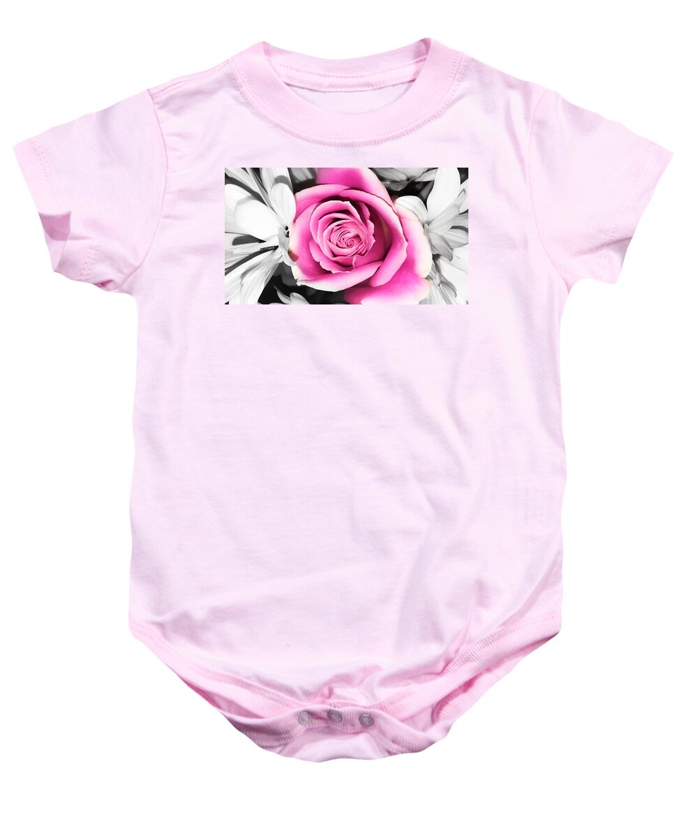 Paint Baby Onesie featuring the photograph Hypnotic Pink 2 by Nathan Little