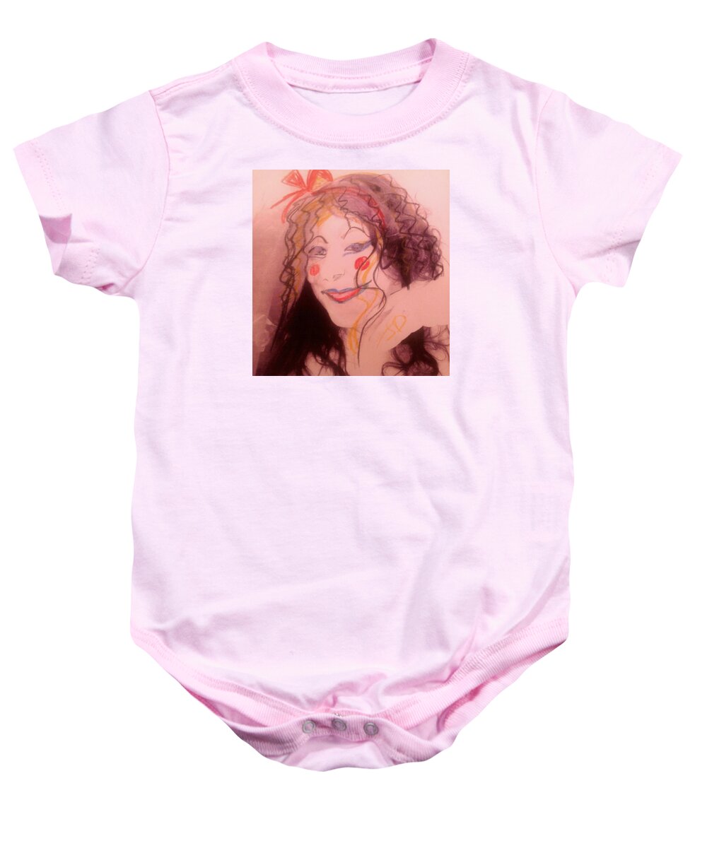 Clown Baby Onesie featuring the photograph I am a clown by Judith Desrosiers